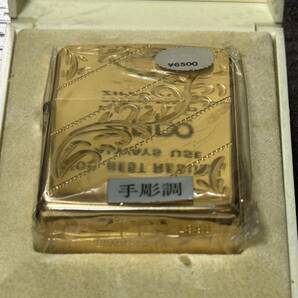 zippo 手彫調 ゴールド ダブルイヤー 1932 zippo 1990 GOLD VINTAGE SOLID BRASS 1990年製 年代物 両面刻印 彫刻 ソリッドブラス 希少刻印