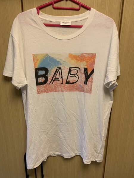 正規 17SS Saint Laurent Paris サンローランパリ BABY Tシャツ 白 M 418343 Y2PM1