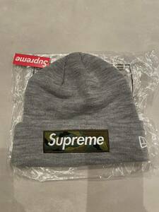 新作！正規品新品Supreme camo box logo Beanie grey シュプリーム 迷彩カモフラ ボックスロゴ ビーニー ニット帽売り切り本物