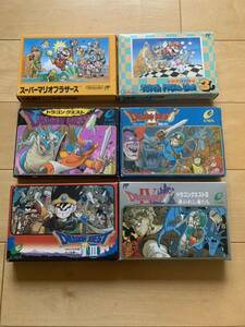 任天堂　ファミコン　ソフト　色々6種類　箱、説明書有り　スーパーマリオ、ドラクエ、レトロゲーム、エニックス、ナムコ、コナミ