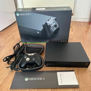 動作確認済みXbox One X 本体 Elite ワイヤレスコントローラー付き xbox one x