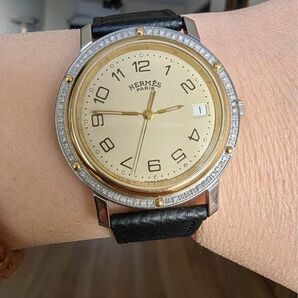 腕時計 エルメス　HERMES腕時計　ダイヤ腕時計　レディース腕時計　エルメス腕時計　ユニセックス時計