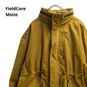 FieldCore レインコート　カッパ　雨具撥水　からし色レディースM a10