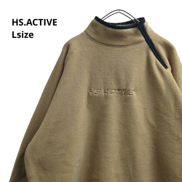 H.SACTIVE SPORTフリーストスウェットレーナーベージュメンズLa32