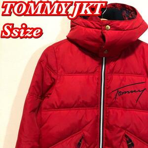 【極美品】TOMMY トミーダウンジャケット　赤　肉厚アウター　メンズS b5