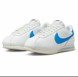 NIKE WMNS Cortez ナイキ コルテッツ ホワイト ブルー 28cm 新品タグ、箱付き　プレゼントにも