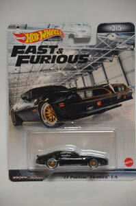 Hot Wheels FAST & FURIOUS ’77 Pontiac Firebird T/A #3/5★HW ホットウィール ポンティアック ファイアーバード