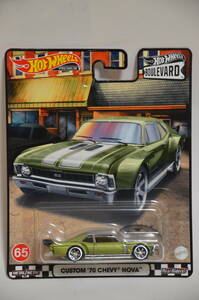 Hot Wheels 2022 BOULEVARD CUSTOM '70 CHEVY NOVA #65 ★HW ホットウィール ブールバード 1970 カスタム シェビー ノヴァ ノバ