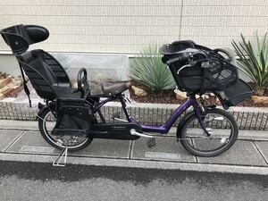 ブリヂストン　アンジェリーノ　子供乗せ自転車　３人乗り　手動　パープル　埼玉県さいたま市　引き取り限定　手渡しのみ
