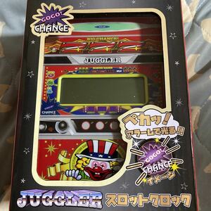 ジャグラーJUGGLER★スロットクロック★目覚まし時計★デジタル★アラームで光る★GOGO！CHANCE