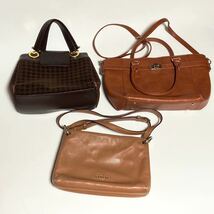 コーチ ☆ ミラショーン ☆ フォリフォリ バッグ ショルダー ハンドバッグ 3点 まとめ ブラウン COACH mila schon Folli Follie■SBA21_画像1