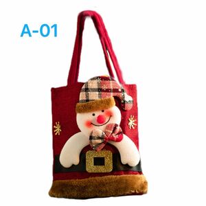 クリスマス バッグ お菓子入れ 不織布 綿麻 小道具 ハンドバッグ 飾り 子ども 可愛い プレゼント バッグ パーティー 贈り物