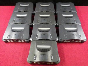 NINTENDO N64 本体 黒 ターミネーターパック付き 10台セット ニンテンドー まとめ売り ＊ジャンク品【GH】