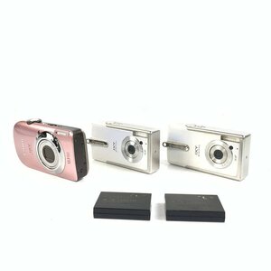 Canon キヤノン IXY L×2 / 510IS コンパクトデジタルカメラ まとめ売り３点セット バッテリー×2(L×2)付き●現状品