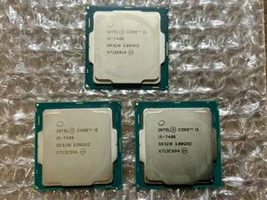 【intel Core i5-7400 3.00GHz 3個SET】CPU　1円スタート売り切り　ジャンク　中古　動作PC分解救出品　送料全国一律２３０円