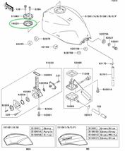 【送料無料】カワサキ純正ZRX1100 ZRX1100-2フューエルタンクキャップパッキン (カバー ガスケット 燃料 ガソリン タンク ZR1100)_画像2