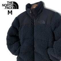 1円～!売切!【正規新品】THE NORTH FACE SHERPA NUPTSE JACKET ダウンジャケット ヌプシ モコモコ シェルパフリース ボア(M)紺 190122-160_画像3