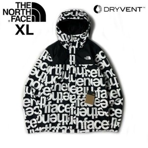 1円～!売切!【正規新品】THE NORTH FACE ANTORA JACKET マウンテンジャケット US限定 防水 高機能 アウトドア(XL)黒 白 総柄 180915-55