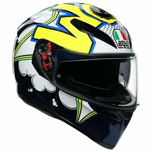 ★50％OFF★業販価格はお問合せ下さい ★新品 AGV 　K-3SVヘルメット　007-BUBBLE BLUE/WH/YELLOW FLUO　Mサイズ（アジアンフィット）