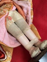 旧家所蔵品 市松人形 アンティーク 人形液シール 抱き人形 丸平 豆人形 玩具 雛人形 ビスクドール 日本人形 戦前 縮緬 昭和初期 _画像5