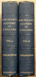 y1217-4. MACAULAY'S HISTORY OF ENGLAND / POPULAR EDITION /トーマス・マコーリー/イングランド史/洋書/ディスプレイ/ハードカバー