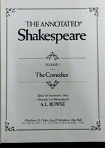 y1220-9. THE ANNOTATED Shakespeare Vol.1~3/シェイクスピア/英米文学/戯曲/詩/劇作家/洋書/ディスプレイ/ハードカバー/大判/_画像3