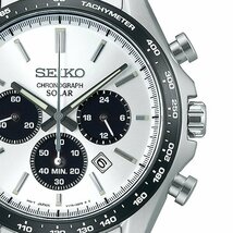 SEIKO セイコー セレクション Sシリーズ ソーラー クロノグラフ ホワイト ブラック メンズ腕時計 パンダ文字盤 SBPY165 新品 未使用_画像4