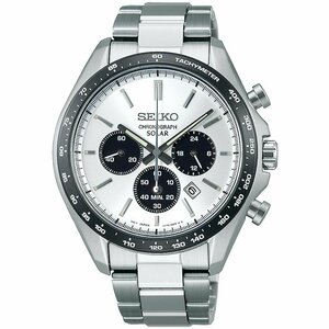 SEIKO セイコー セレクション Sシリーズ ソーラー クロノグラフ ホワイト ブラック メンズ腕時計 パンダ文字盤 SBPY165 新品 未使用