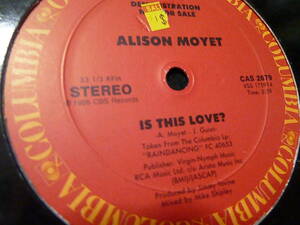 Alison Moyet - Is This Love? / LA Mix／1986／US／検：ハイエナジー系とプレイできる Raindancing アリソン・モイット Classic Disco