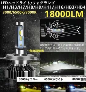 LEDヘッドライト 車検対応 高輝度 LEDバルブ ledフォグランプ H4(Hi/Lo)/H1/H3/H7/H8/H9/H10/H11/H16/HB3/HB4 6500ｋ/8000ｋ/3000ｋ 