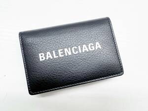 美品　BALENCIAGA　バレンシアガ　エブリデイ　ロゴ　カードケース　名刺入れ　黒　 531524