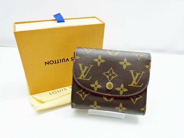 美品　Louis Vuitton　ルイヴィトン　モノグラム　ポルトフォイユ　アリアンヌ　三つ折り財布　コンパクト　フューシャ　M62036