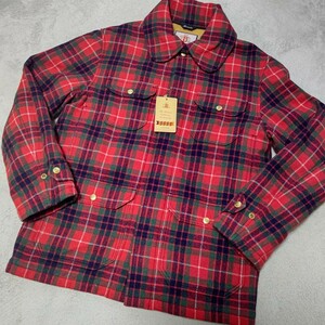 BARACUTA バラクータ ハンティングジャケット 42 XLサイズ チェック柄 ウール 赤 レッド スウィングトップ 金釦 