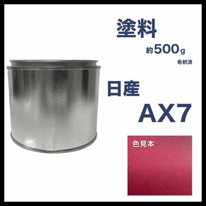 日産 AX7 クランベリーピンク2M 車用塗料 希釈済