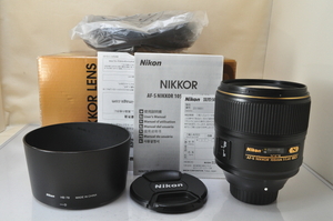 ★★極上品 Nikon ニコン AF-S NIKKOR 105mm F/1.4 E ED N Lens w/Box♪♪#5691EX