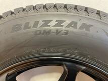 スタッドレスタイヤ4本セット☆ジムニー☆ブリジストン☆BLIZZAK DM-V3☆175/80R16☆アルミ付き☆2021年製☆室内保管☆美品_画像3