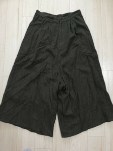 18AW Y’s プリーツシワ加工 ワイドパンツ size1 カーキ YV-P17-106 ワイズ ヨウジヤマモト