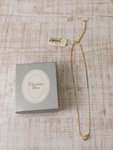 クリスチャン ディオール Christian Dior ３パールネックレス箱有【L's(38㎝)/ゴールドカラー/Sランク】f3C_画像1
