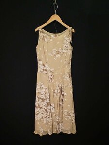 クロエ　Chloe 花柄　春夏ワンピース【L's(40)/10万円/ベージュ/Sランク】f3B0