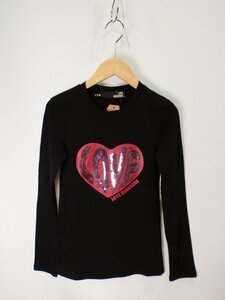 ラブモスキーノ　LOVE MOSCHINO スパンコール　ロンＴ　カットソー【L's伊38/ブラック/未使用】f3F