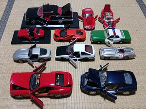 【5円～・大量】大きめミニカー(約1/18～1/24)/11台◆フランクリンミント・ブラーゴ他◆破損有含/ジャンク/現状渡/まとめて★夢屋5A069★