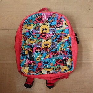 【USED】 COMME CA ISM セサミストリート リュックサック ☆ コムサイズム コムサ SESAME STREET ☆ リュック バッグ 子ども用