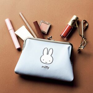 SPRiNG (スプリング) 2023年 12月号 《付録》 miffy ふわふわアップリケのミッフィーがかわいい レザー調がま口ポーチ