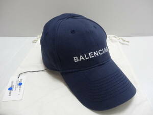 新品★バレンシアガ【 BALENCIAGA 】男女兼用★野球帽★キャップ★帽子★ネイビー★499071★イタリア製★特価品★送料込★B-33