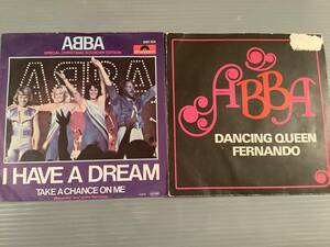 シングル盤(輸入盤 EP)◆アバ ABBA『アイ・ハヴ・ア・ドリーム』『ダンシング・クイーン』◆2枚まとめてセット！