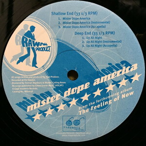 Raw Produce - Mister Dope America / Up All Night 【US ORIGINAL 12inch】 Insomnia Records - INS003S