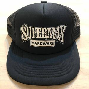 ◎SUPERMAX HARDWARE スーパーマックス ステッカー付! トラッカー キャップ 黒#2 ロサンゼルス hardcore Streetbrand チカーノ Lowrider