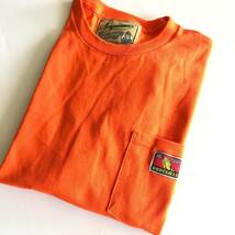 ◎【SUPERMAX HARDWARE】size:Ｌ ポケットTシャツ Orange スーパーマックス ステッカー付/ロサンゼルス hardcore チカーノ Lowrider_画像8