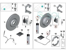 BMW F32 F36 リア ブレーキパッド + ブレーキパッドセンサー + ブレーキローター 420i 420iX 428i 430i 34216864900 出荷締切18時_画像2