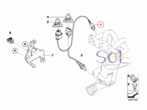 送料185円 BMW MINI ミニ R55 R56 R57 ラムダセンサー O2センサー Cooper One クーパー 11787560957 11787590713 出荷締切18時_画像2